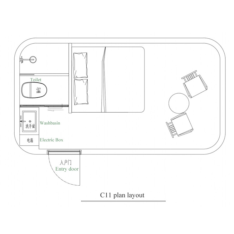 Maisons mobiles de capsule spatiale